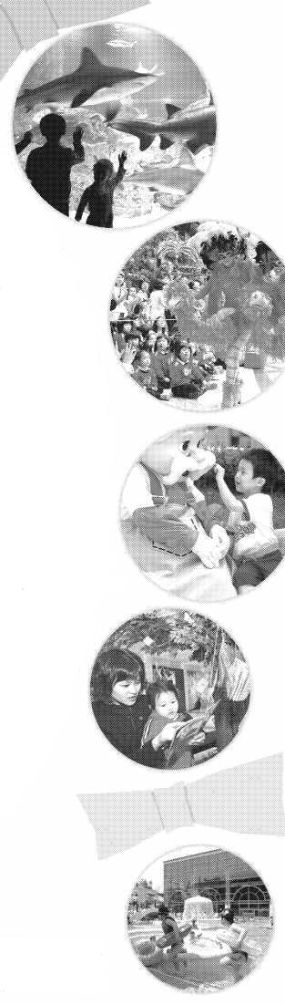 위부터 코엑스 아쿠아리움 메인탱크, 롯데월드, 에버랜드, 63시티, 이천 테르메덴.