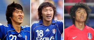 서동현, 신영록, 양동현(왼쪽부터)