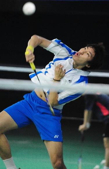 베이징올림픽 개막을 이틀 앞둔 6일 배드민턴 남자 단식에 출전하는 박성환이 베이징 푸지 배드민턴클럽에서 막바지 훈련에 몰두하고 있다. 베이징 올림픽사진공동취재단