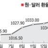“1弗=1050원대 저지”… 한달만에 정부개입