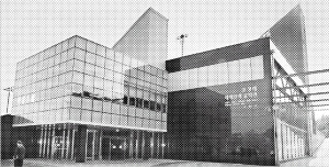 태백산맥 문학관의 전경. 벽화가 설치될 곳은 문학관 정면에서 오른 쪽 벽면이다.