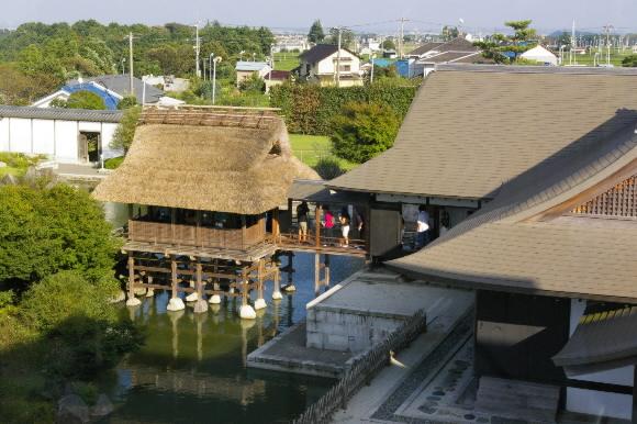 시마다시 차박물관. 일본 녹차의 우수성을 홍보하는 곳으로, 에도 시대 방식으로 차를 마신다.