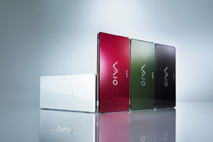 8일 오전(현지 시간) 라스베이거스 컨벤션센터에서 열린 ‘2009 CES’에서 소니가 발표한 8인치 포켓스타일 노트북 PC인 ‘바이오 P 시리즈’