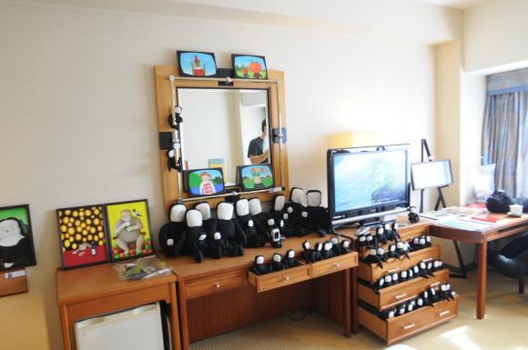 2008년 일본 도쿄 호텔페어에 참가한 가람갤러리의 전시작품들.