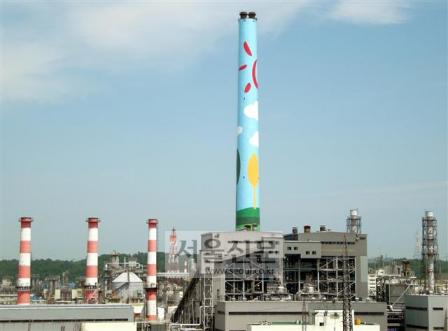 울산 공단굴뚝 친환경 이미지로