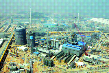 현대제철이 충남 당진에 짓고 있는 일관제철소 전경. 일관제철소가 준공되면 글로벌 경쟁력이 크게 향상될 전망이다. 현대제철 제공