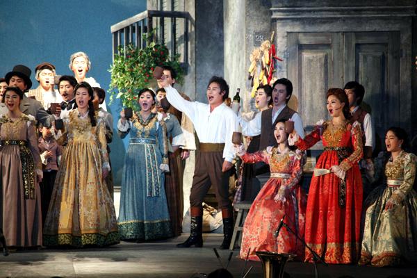 인씨엠오페라단 ‘카발레리아 루스티카나’의 한장면.