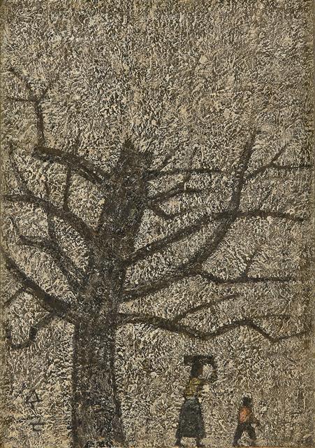 경매 추정가 10억원인 박수근의 ‘귀로’.