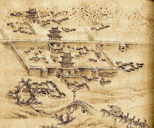 연행도의 산해관 동라성.