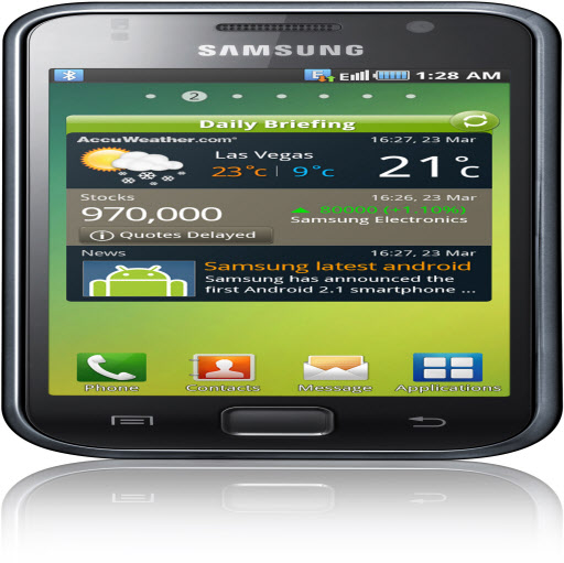 삼성전자는 ‘CTIA 2010’ 개막 첫날인 23일,  전략 스마트폰 ‘갤럭시 S(I9000)’를 공개하는 ‘삼성 모바일 언팩트(Samsung Mobile Unpacked)’를 진행했다. 사진은 삼성전자 전략 스마트폰 ‘갤럭시 S(I9000)’ 이미지. 연합뉴스