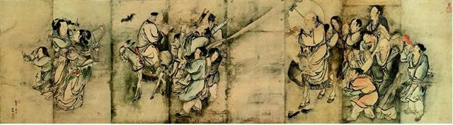 김홍도 최고의 작품 가운데 하나인 ‘군선도’는 국보 139호다. 국보가 적은 조선시대 회화중 최고 작품으로 평가받고 있다.  삼성미술관 리움 제공