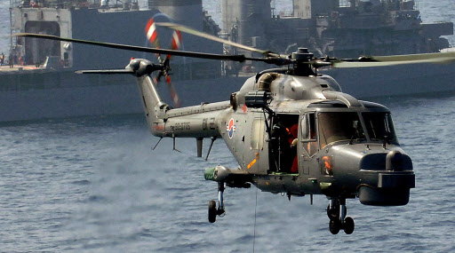 지난 2007년 한일 해상훈련에 투입됐던 한국 해군의 링스(LYNX) 헬기.  연합뉴스