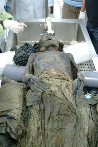 조선 전기 여성 미라 오산서 또 발굴 서경문화재연구원(원장 장명수)은 경기도 오산시 가장2일반산업단지 공사 예정지 일대를 조사해 지난달 조선시대 사대부 여성 미라를 발굴한 무덤 옆에서 다른 여성 미라가 안치된 조선시대 회격묘(灰隔墓)를 발굴했다고 6일 밝혔다. 조선시대 한 사대부 남성의 전처와 후처가 함께 미라로 발견된 것은 매우 드문 일이다.  연합뉴스
