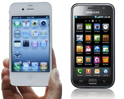 아이폰4G(왼쪽)·갤럭시S