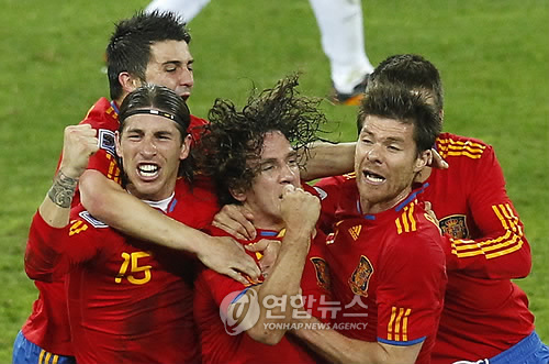 월드컵- 스페인, 80년 만에 첫 결승 진출 (AP=연합뉴스)