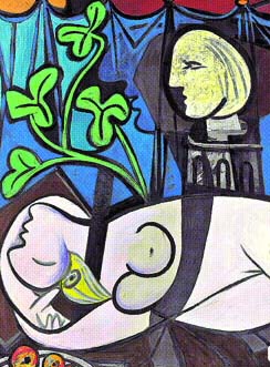미술품 경매 최고가를 기록한 파블로 피카소의 ‘누드, 녹색 잎과 상반신’. 경매가 1억 640만달러.