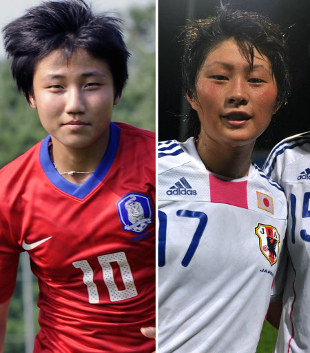 아시아축구의 영원한 맞수 한국과 일본이 2010 국제축구연맹(FIFA) 17세 이하(U-17) 여자 월드컵 우승을 놓고 마지막 한 판 대결을 남겨둔 가운데 양국의 키 플레이어인 여민지(17.함안대산고)와 요코야마 구미(17.주몬지고)의 격돌에도 관심이 쏠리고 있다.   연합뉴스