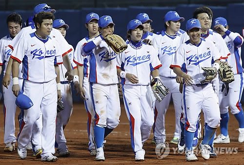 대만 야구 격파한 한국