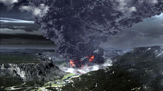 미국 옐로스톤 국립공원 화산이 폭발했을 경우를 가정한 컴퓨터그래픽. 리얼TV제공