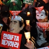 “한·미 FTA 반대” 서울 곳곳 대규모 집회