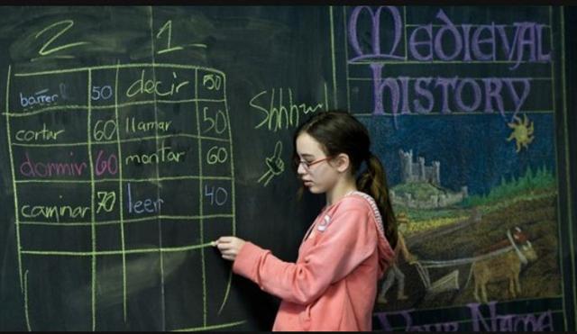 반면 인근 메릴랜드주 워싱턴 월도프 초등학교의 니나 오스란더 패드검은 스페인어 수업 시간에 분필을 이용해 칠판에 답을 쓰고 있다. 워싱턴포스트 홈페이지