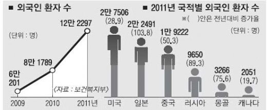 ‘의료 한류’… 외국인환자 작년 12만명 다녀가