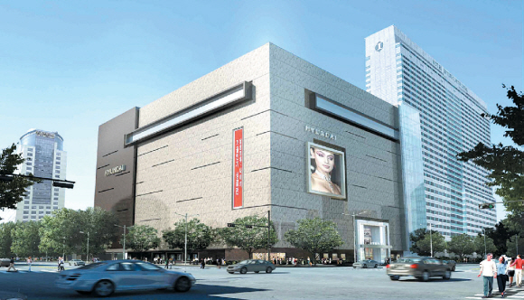 내년에 대대적인 공사에 들어가는 서울 삼성동 현대백화점 무역센터점의 증축 후 모습. 현대백화점그룹 제공