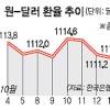환율 1110원 붕괴… 연중 최저치 기록