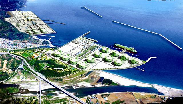 삼척에 들어서는 액화천연가스(LNG) 생산기지 전경.  삼척시 제공