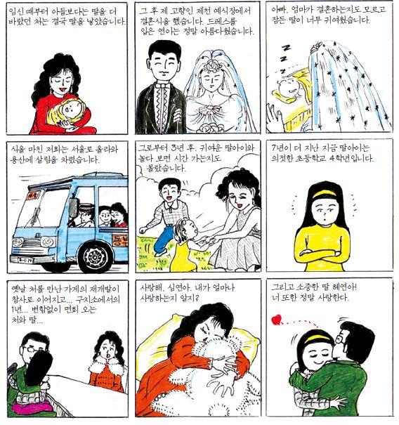 용산참사 생존자인 김재호씨가 수감 중 딸 혜연양에게 보낸 만화 편지 중 일부. 서해문집 제공 
