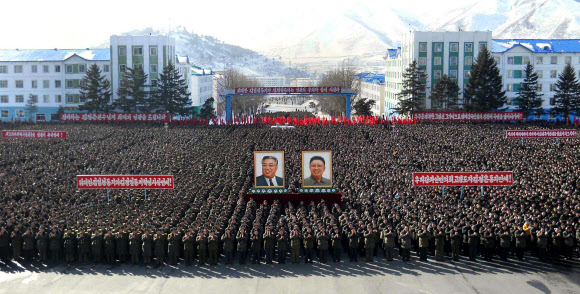 北 3차 핵실험 성공 축하 군민대회 