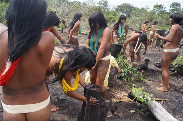 자연과 함께 살아가는 아마존강 지류 싱구강 유역의 카마이우라족. KBS 제공