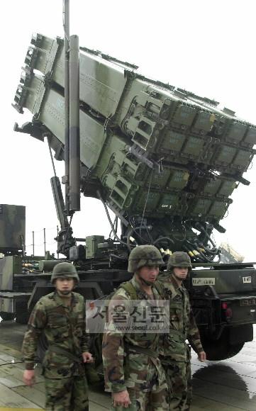 주한미군이 보유하고 있는 패트리엇 미사일. 