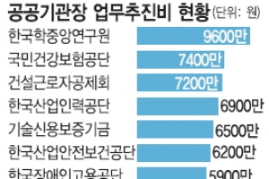 빚더미 공공기관장 판공비는 최고 1억