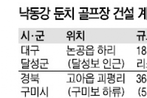 대구·경북 지자체 ‘낙동강 골프장’ 뒤늦게 철회