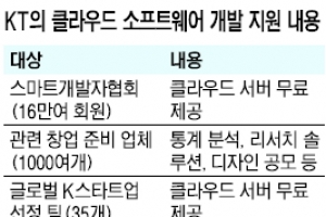 KT “SW개발자 위한 클라우드 인프라 지원”