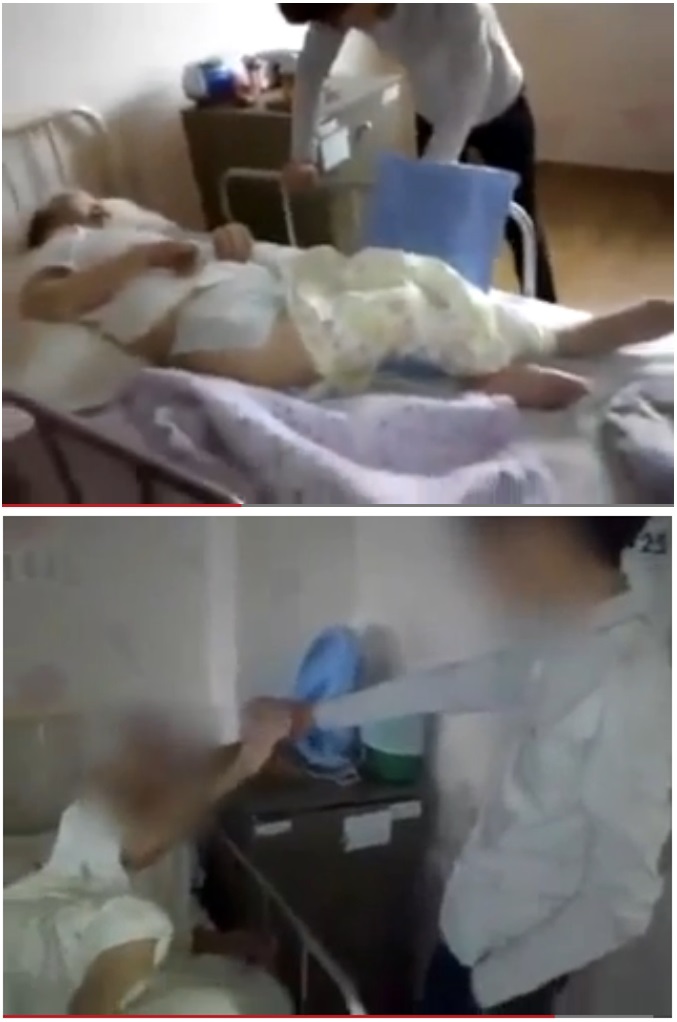 전남 순천의 고등학생들이 노인복지시설에서 한 노인에게 장난을 치는 모습을 담은 동영상.