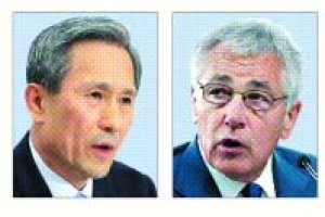 1일 한·미 국방장관 회담 짧고 굵게… 30분 상견례