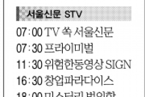 [22일(土) 서울신문 STV·OBS·EBS]