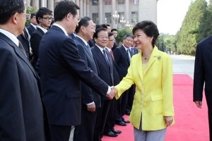 [한·중 정상회담] 시주석 오른팔 딩쉐샹 등 외교·경제 실세 총출동