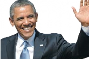 어색하던 오바마·부시 요즘에는 만나면 반색