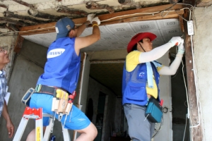 삼성전기 직원들, 농촌 봉사활동
