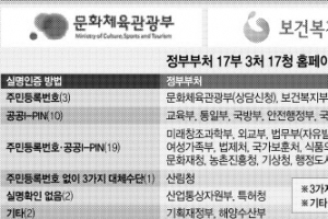 정부부처 홈피는 ‘개인정보 온라인 치외법권’