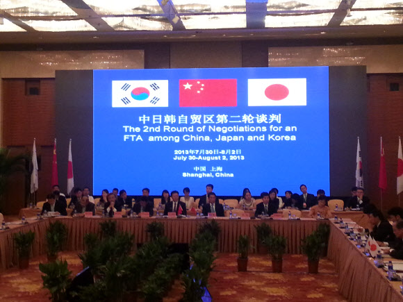 한중일 FTA 2차 협상 중국 상하이 개최