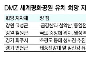 강원 “우리가 분단의 상징” 경기 “우린 벌써 사업진행”