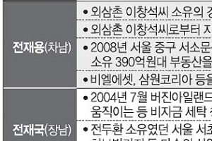 전재국 탈세… 재용·효선 불법증여… 재만 美주택 자금 추적