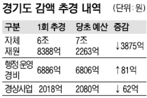 경기 취득세 인하 직격탄…추경 3875억 감액
