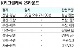 [프로축구] 물러설 곳 없는 25R
