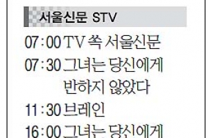 [14일(土) 서울신문 STV·OBS·EBS]