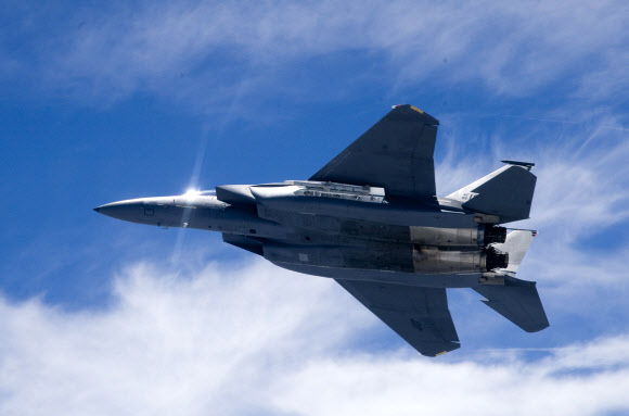 24일 김관진 국방부 장관 주재로 열리는 방위사업추진위원회에서 단독후보로 차기전투기(F-X) 기종으로 상정될 예정인 보잉의 F-15SE. 보잉사 제공